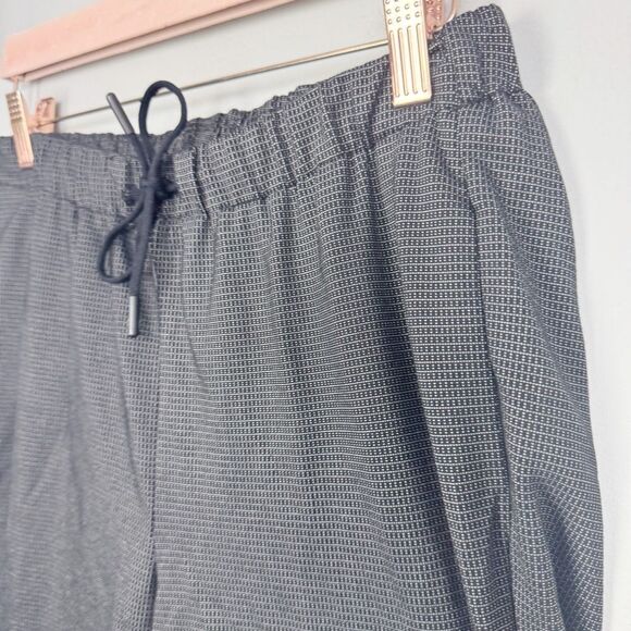 RACHEL ZOE | Drawstring Black & White Mini Plaid Print Pants Women’s Size 6 - Picture 2 of 10